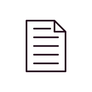 Belge. Web simgesi basit vektör illüstrasyonu 