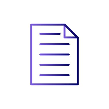 Belge. Web simgesi basit vektör illüstrasyonu 