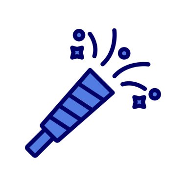 Parti Blower simgesi, vektör illüstrasyonu