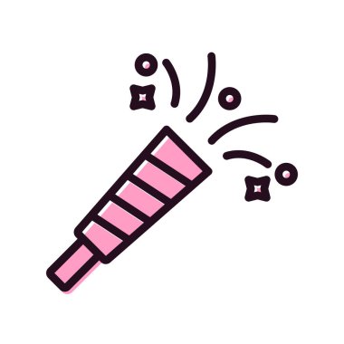 Parti Blower simgesi, vektör illüstrasyonu