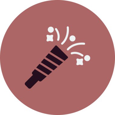 Parti Blower simgesi, vektör illüstrasyonu