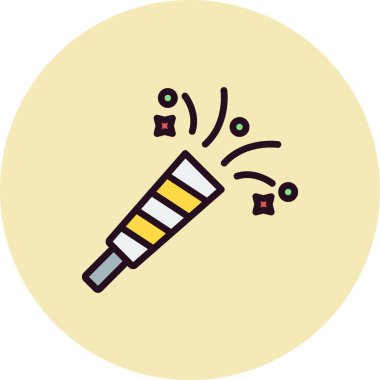 Parti Blower simgesi, vektör illüstrasyonu