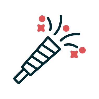 Parti Blower simgesi, vektör illüstrasyonu