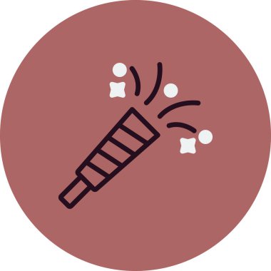 Parti Blower simgesi, vektör illüstrasyonu