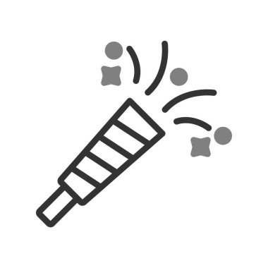 Parti Blower simgesi, vektör illüstrasyonu