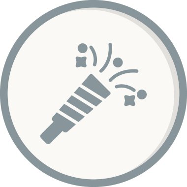 Parti Blower simgesi, vektör illüstrasyonu