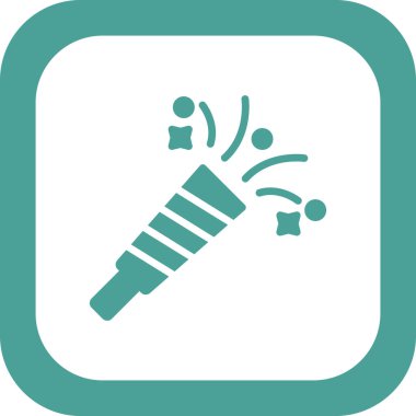 Parti Blower simgesi, vektör illüstrasyonu