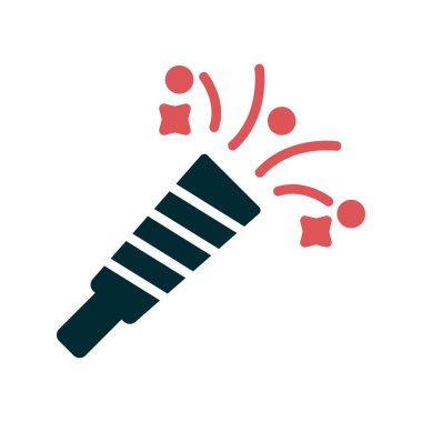 Parti Blower simgesi, vektör illüstrasyonu