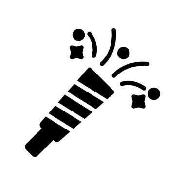 Parti Blower simgesi, vektör illüstrasyonu