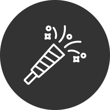 Parti Blower simgesi, vektör illüstrasyonu