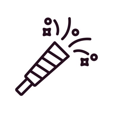 Parti Blower simgesi, vektör illüstrasyonu