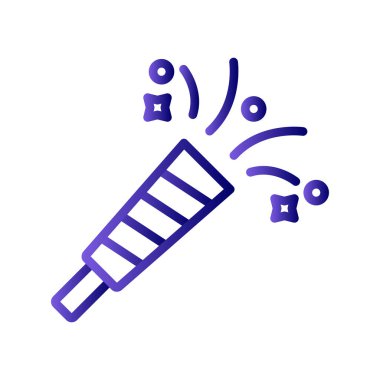 Parti Blower simgesi, vektör illüstrasyonu