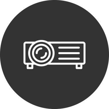 Projektör simgesi, modern vektör illüstrasyon tasarımı.