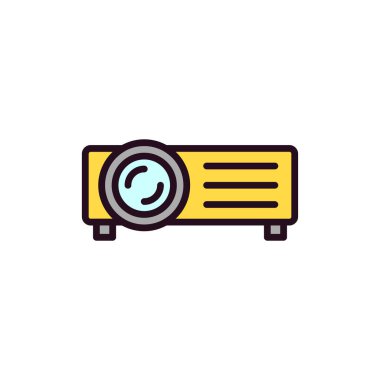 Projektör simgesi, modern vektör illüstrasyon tasarımı.