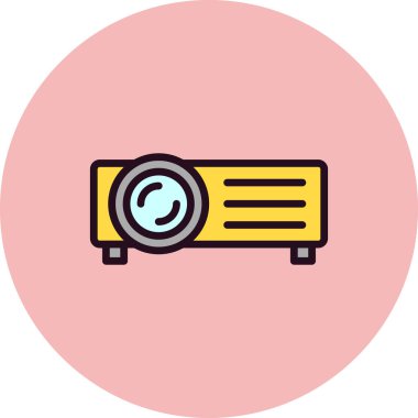 Projektör simgesi, modern vektör illüstrasyon tasarımı.