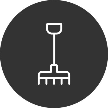  tırmık vektör çizimi, simge ögesi biçimi 