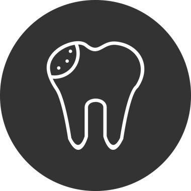 Diş simgesinin vektör illüstrasyonu