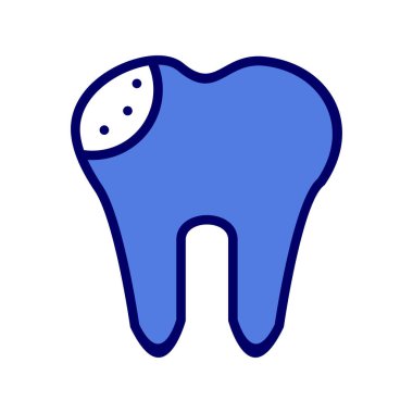 diş simgesi vektör illüstrasyonu