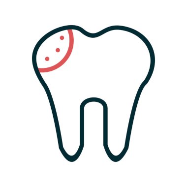 diş simgesi vektör illüstrasyonu