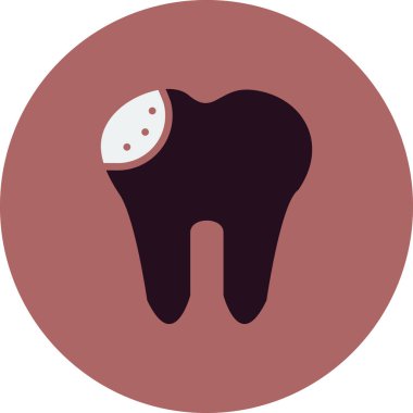 Diş simgesinin vektör illüstrasyonu