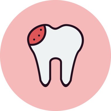 diş simgesi vektör illüstrasyonu