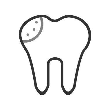 diş simgesi vektör illüstrasyonu