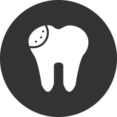 Diş simgesinin vektör illüstrasyonu