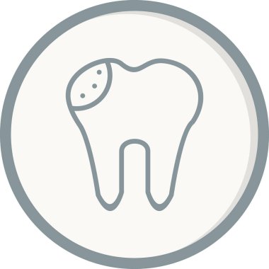 Diş simgesinin vektör illüstrasyonu