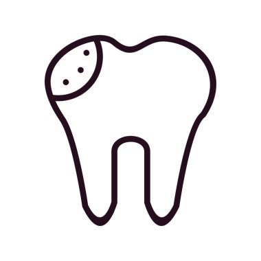 diş simgesi vektör illüstrasyonu