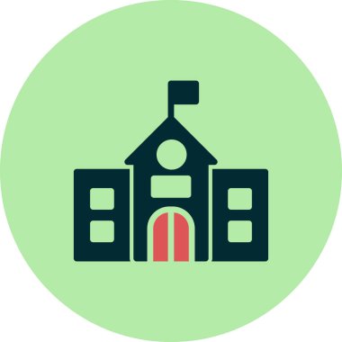 Üniversite vektör simgesi modern basit illüstrasyon