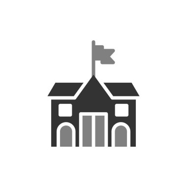 vektör simgesi oluşturuyorum. Modern, basit düz tabela, sembol, resim, gri arkaplan