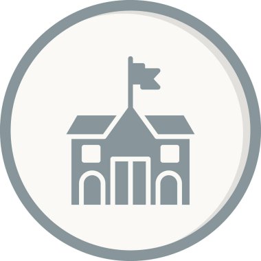 Üniversite. Web simgesi basit illüstrasyon