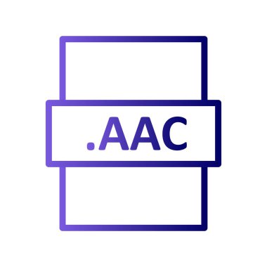 AAC dosya biçimi vektör illüstrasyonu