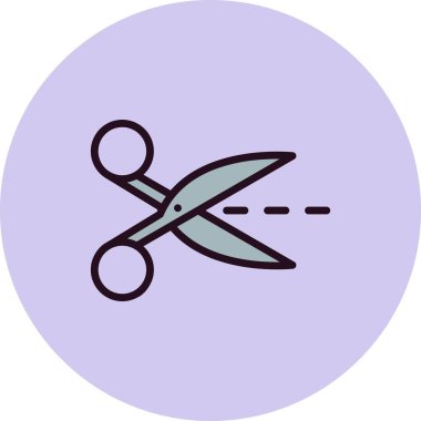 makas simgesi vektör illüstrasyonu