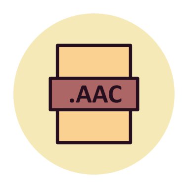 AAC dosya biçimi vektör illüstrasyonu