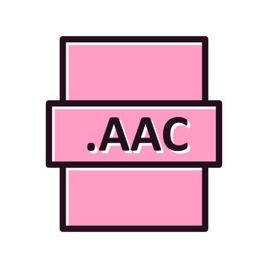 AAC dosya biçimi vektör illüstrasyonu