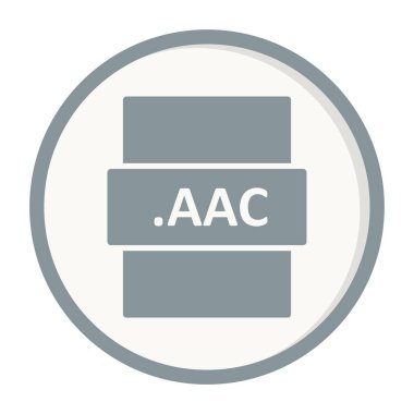 AAC dosya biçimi vektör illüstrasyonu