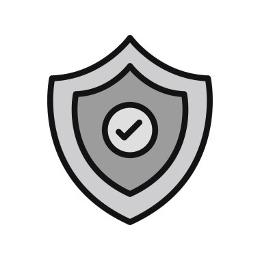 İşaretli simge vektör illüstrasyon tasarımlı kalkan