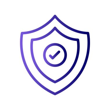 Kalkanda işaret simgesi vektörü var. İnce çizgi işareti. izole edilmiş sınır sembolü çizimi