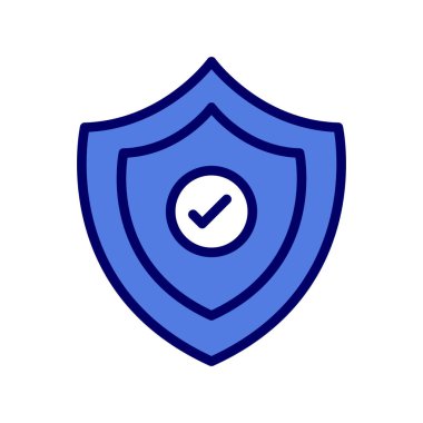 Güvenlik sistemi vektör çizimine sahip kalkan