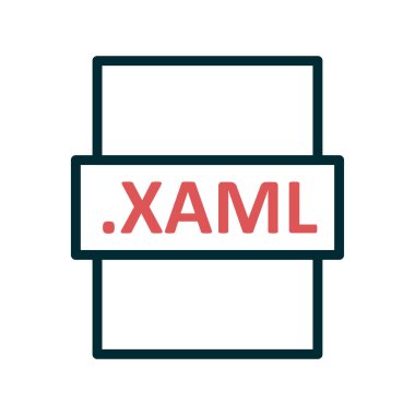XAML dosya biçimi vektör illüstrasyonu