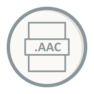 AAC dosya biçimi vektör illüstrasyonu