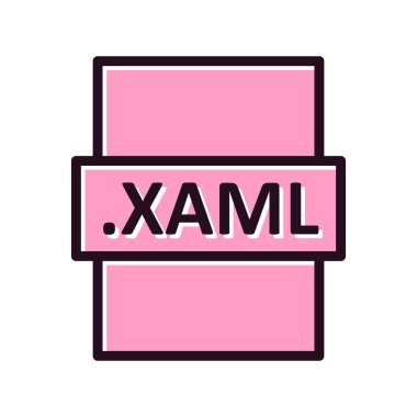 XAML dosya biçimi vektör illüstrasyonu