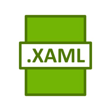 XAML dosya biçimi vektör illüstrasyonu