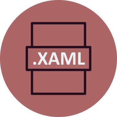 XAML dosya biçimi vektör illüstrasyonu