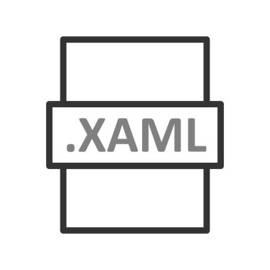 XAML dosya biçimi vektör illüstrasyonu