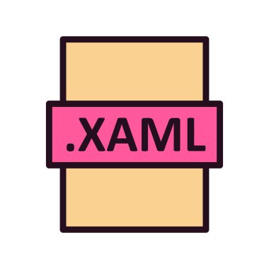 XAML dosya biçimi vektör illüstrasyonu