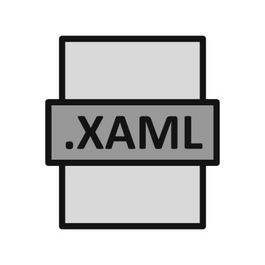 XAML dosya biçimi vektör illüstrasyonu