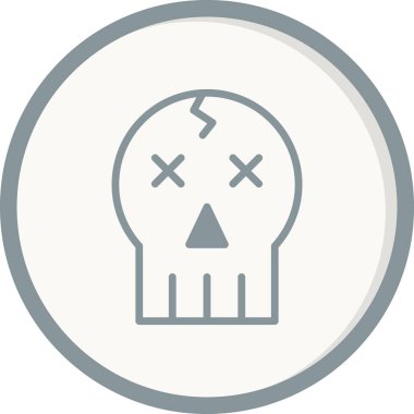 Kafatası. Web simgesi basit tasarım