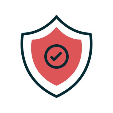 İşaretli simge vektör illüstrasyonlu kalkan